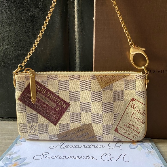 LOUIS VUITTON Limited Damier Azur Canvas Complice Milla Pochette MM chain Bag - Picture 15 of 16